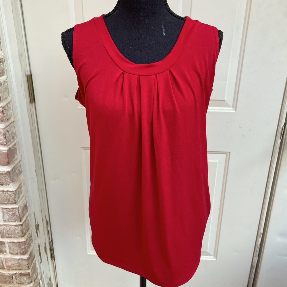 Red, Carol Rose, Sleeveless,  louse, Size Large